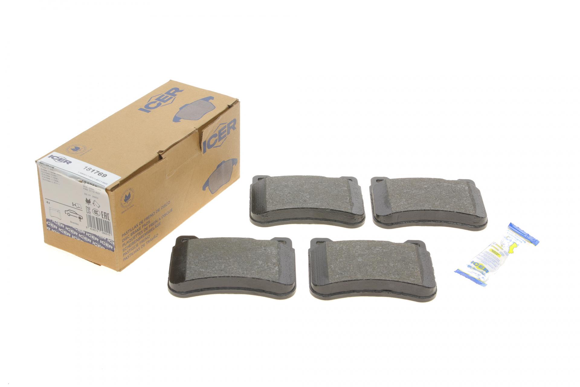 Колодки тормозные передние ICER 181769 MB C-class W203 00-11/CLC-class CL203/C209 02-11 Колодки тормозные передние ICER 181769 MB C-class W203 00-11/CLC-class CL203/C209 02-11