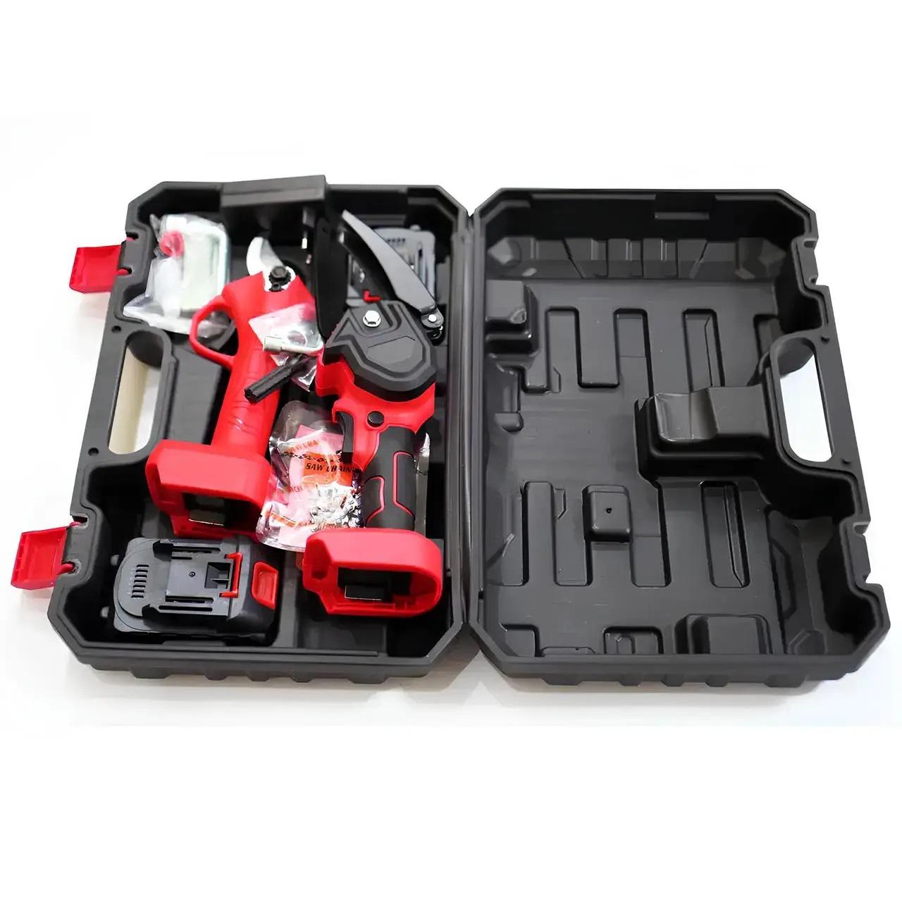 Комплект Primatec пилка акумуляторна ланцюгова міні та садовий секатор акумуляторний у пластиковому кейсі - фото 9