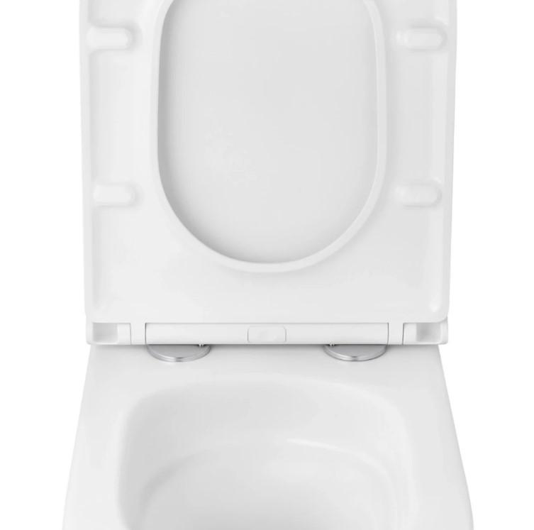 Унітаз підвісний безобідковий Kroner Eifel WHI493436 TORNADO з сидінням (CV034923) - фото 11