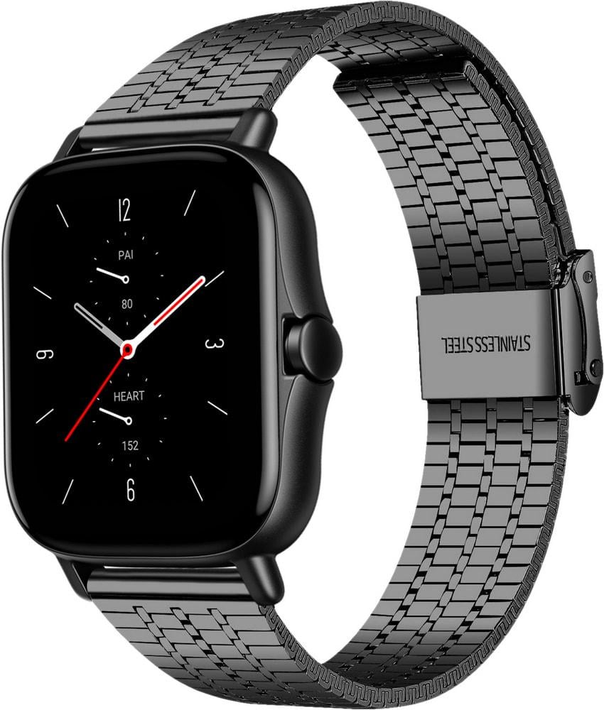 Браслет металевий Counic для Amazfit GTS 2e Black (34044-2B) Браслет металевий Counic для Amazfit GTS 2e Black (34044-2B)
