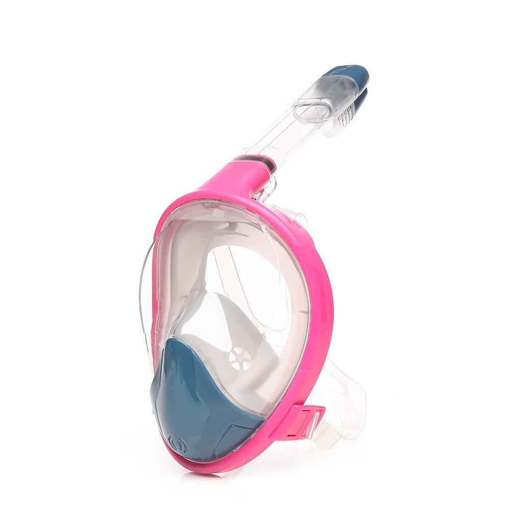 Маска для сноркелинга TheNice EasyBreath-III полнолицевая с креплением для камеры L/XL Розовый