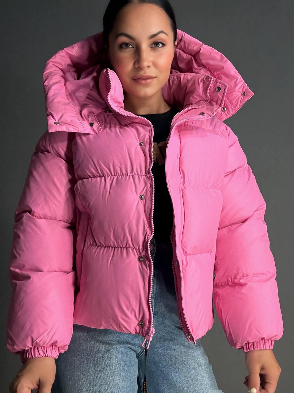 Куртка жіноча Lady Yep 10005 дута пуффер з капюшоном р. 46 Рожевий - фото 5 Куртка жіноча Lady Yep 10005 дута пуффер з капюшоном р. 46 Рожевий - фото 5