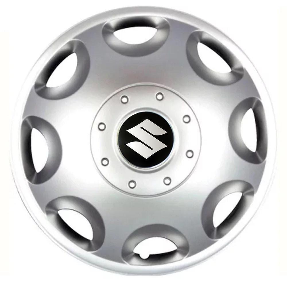 Колпаки SJS 300 с логотипом Suzuki R15 4 шт. Серебристый (2654557531)