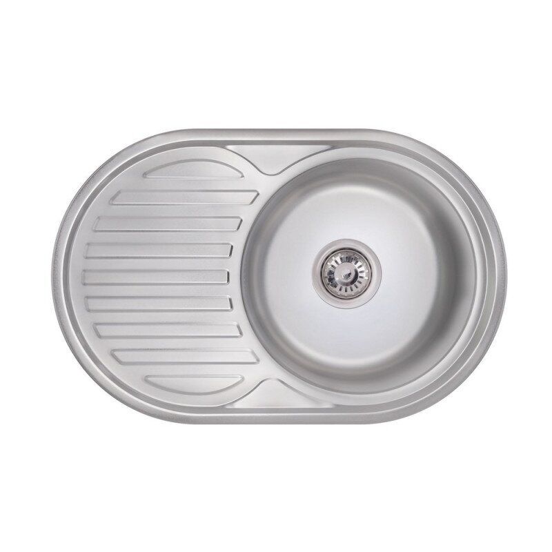 Мойка для кухни Lidz LIDZ7750POL с сифоном 0,8 мм (61526)