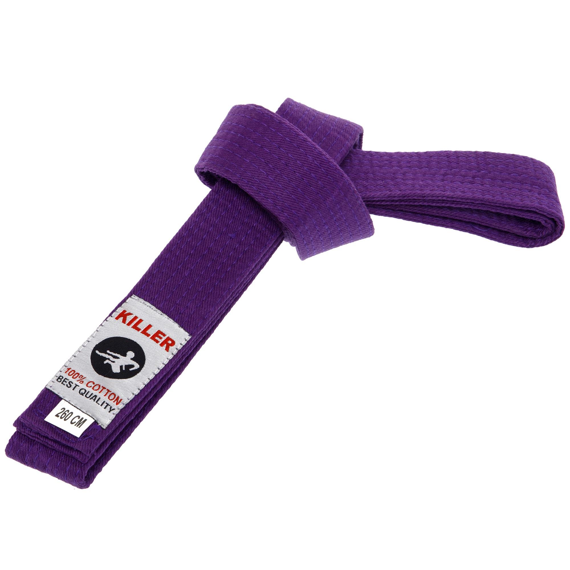 Пояс для кимоно KILLER хлопок р. 5 280 см Фиолетовый (KILLER_Фиолетовый_5,_длина_28)