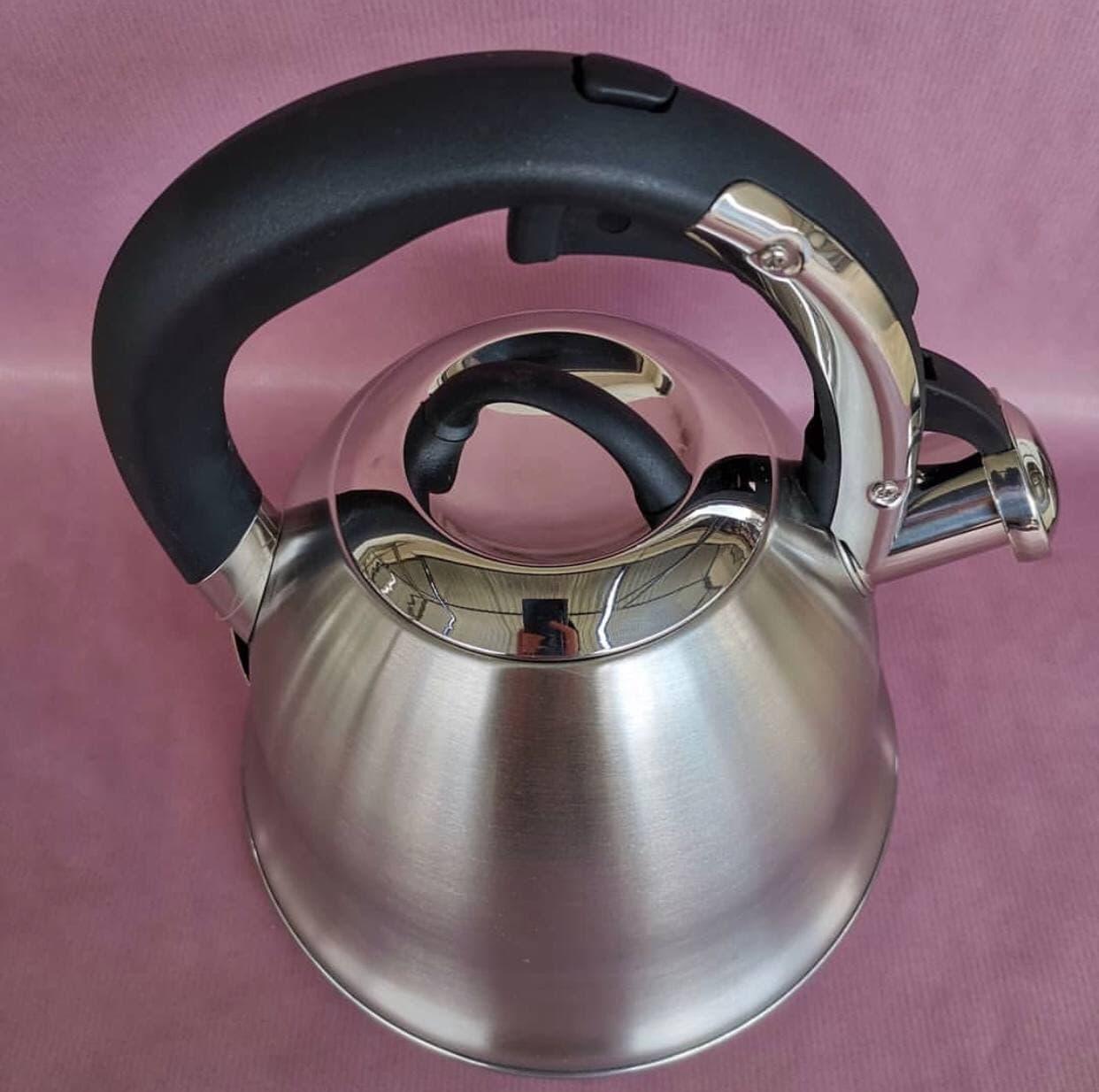 Чайник зі свистком для індукційної плити Edenberg EB-1977 з нержавіючої сталі 3 л (2530556628) - фото 3 Чайник зі свистком для індукційної плити Edenberg EB-1977 з нержавіючої сталі 3 л (2530556628) - фото 3