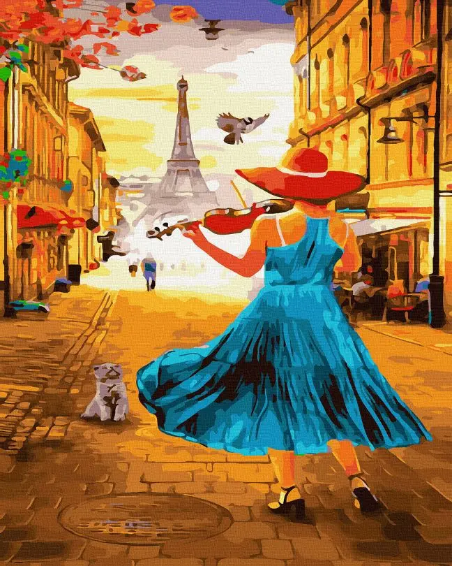 Картина по номерам Brushme Парижская скрипачка 40x50 см (BRM45765) Картина по номерам Brushme Парижская скрипачка 40x50 см (BRM45765)