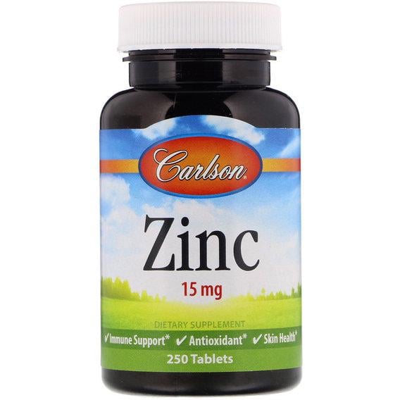 Микроэлемент Цинк Carlson Labs Zinc 15 мг 250 Tabs (CAR-05312)