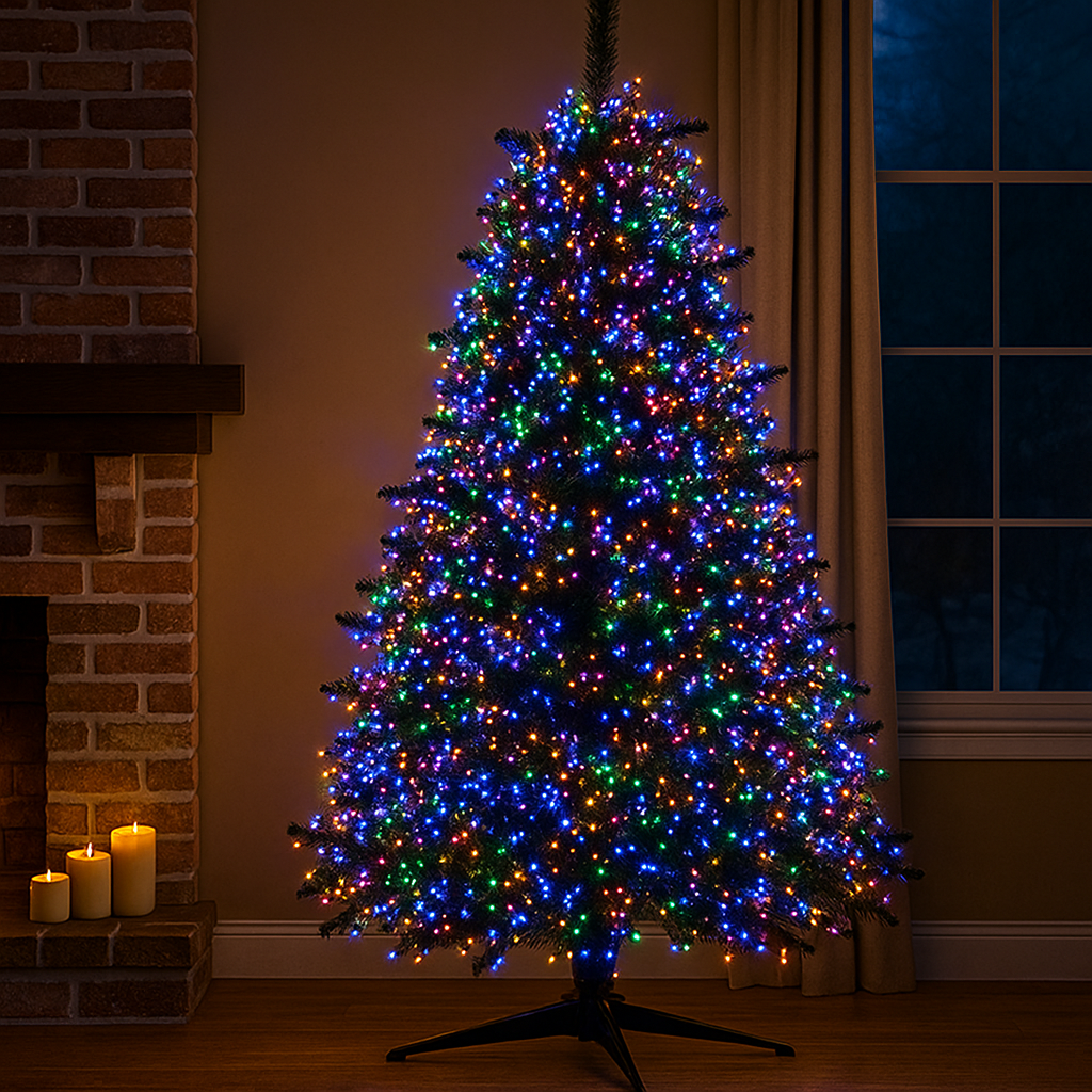 Мережева гірлянда-нитка кімнатна роса хвойна лапа 50 м 1500 LED світлодіодів Зелений/Мультиколір (D1500L50MGML) - фото 3 Мережева гірлянда-нитка кімнатна роса хвойна лапа 50 м 1500 LED світлодіодів Зелений/Мультиколір (D1500L50MGML) - фото 3