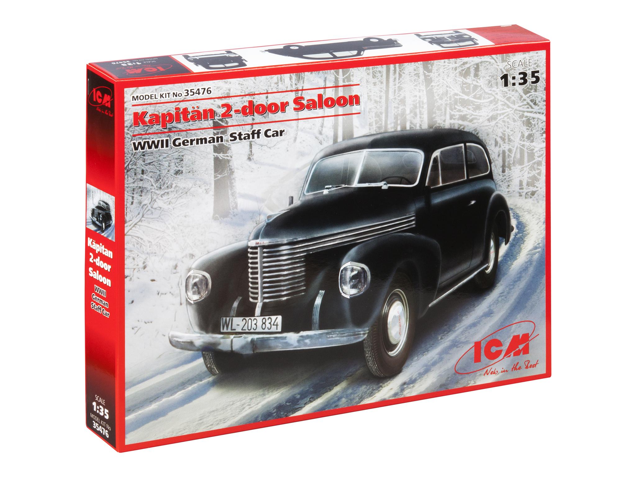 Сборная модель ICM Kapitän седан двухдверный немецкий автомобиль 2 Мировой войны (35476)