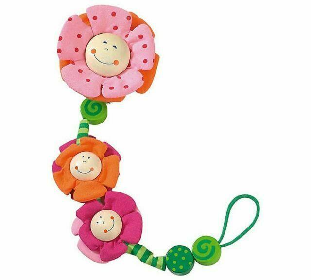 Прищепка-держатель для соски девочке Haba с цветами (1047) - фото 2