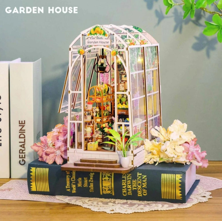 Румбокс книжковий CuteBee DIY DollHouse Бук Нук Садовий Будиночок 3D (M44) - фото 8