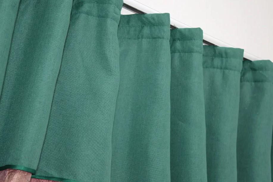 Комплект штор на кухню з ламбрекеном/підв'язками 265х170 см Рожево-золотистий/Бірюзовий (073к) - фото 2 Комплект штор на кухню з ламбрекеном/підв'язками 265х170 см Рожево-золотистий/Бірюзовий (073к) - фото 2