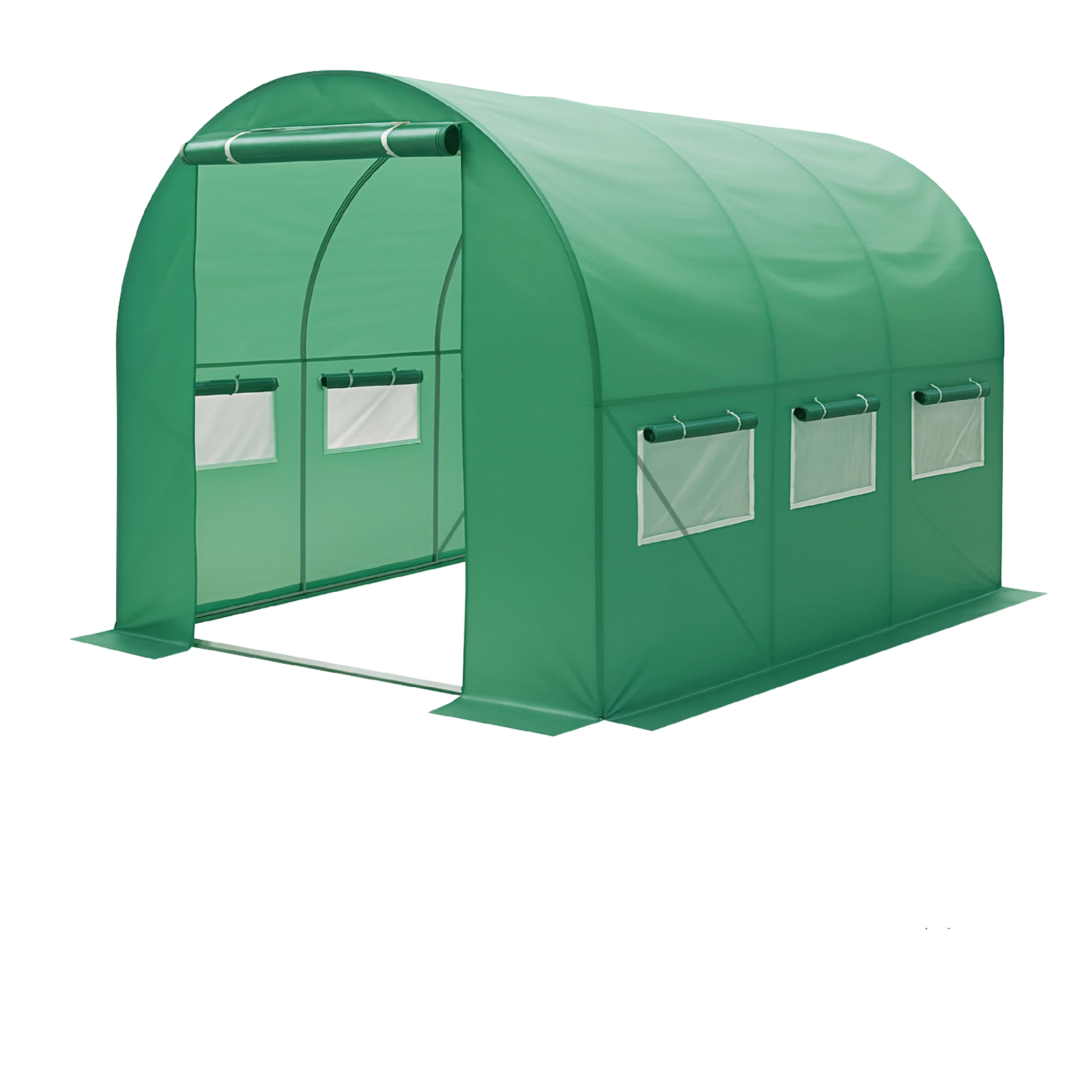 Теплица садовая LEOBRO с окнами и армированной пленкой 6 м2 Зеленый (LBG101-GRN)