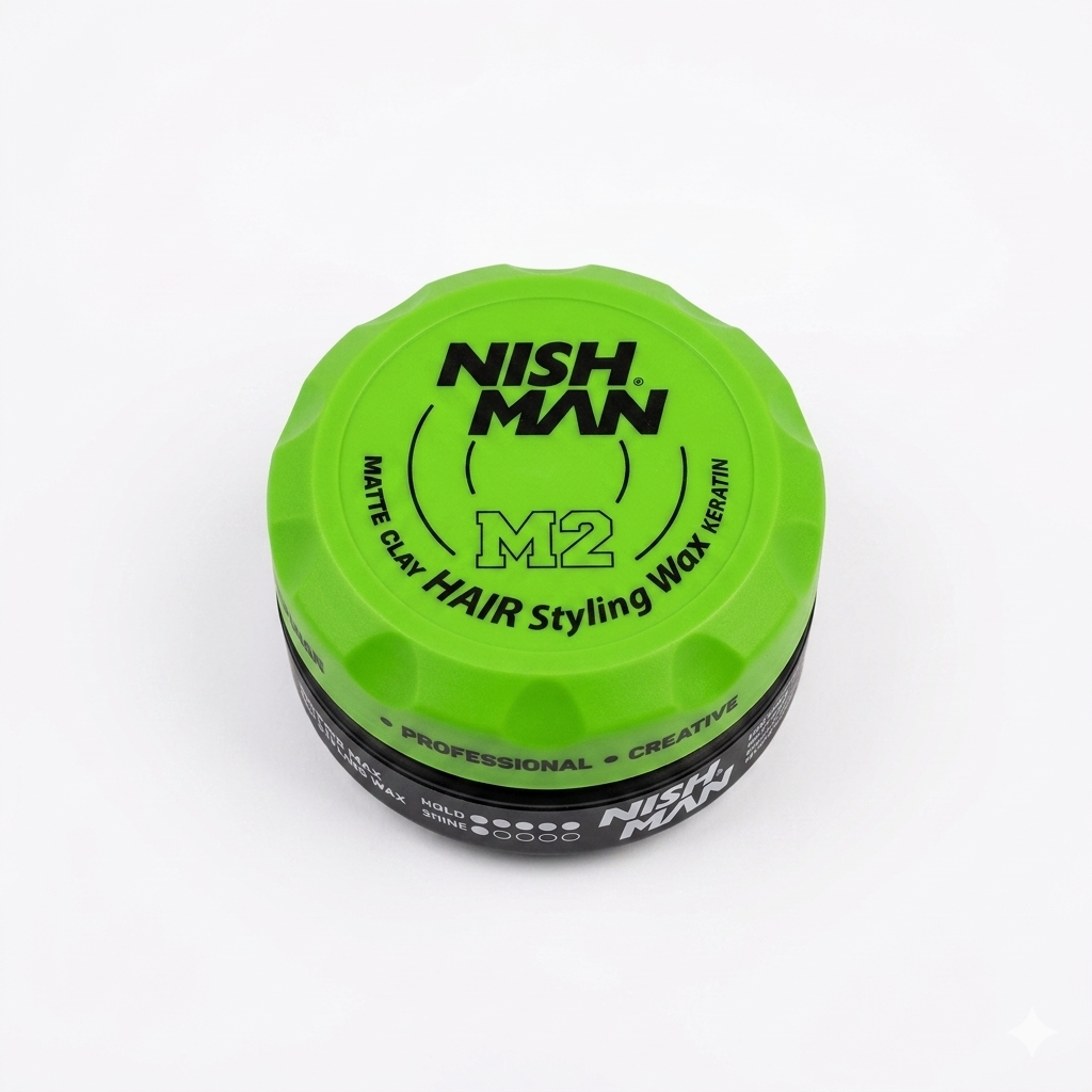 Глина матова для укладання волосся Nishman Matte Hair Styling Clay Wax Keratin M2 100 мл (NMN-100-M2)