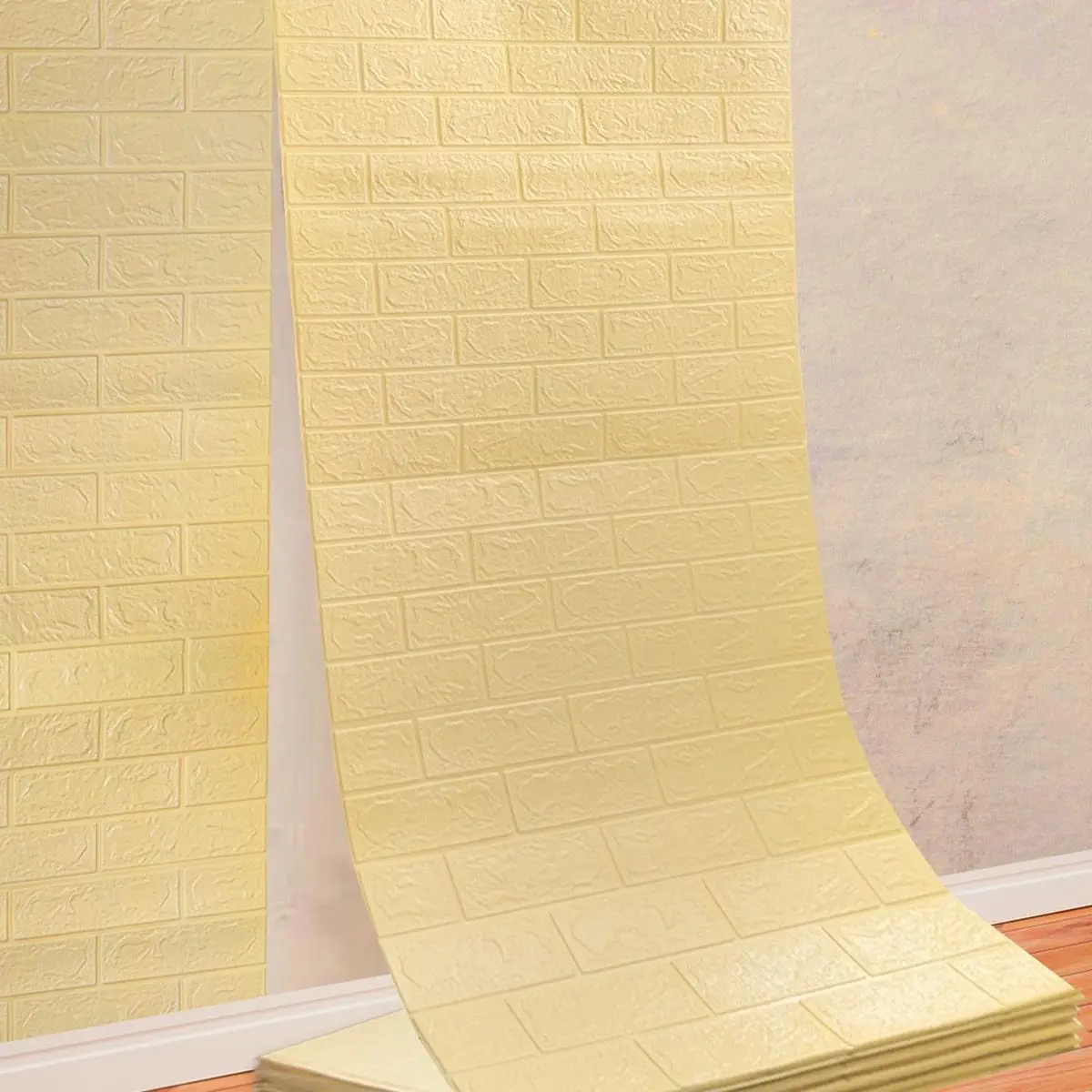 3D-рулон декоративна самоклеюча під цеглу 5000x700x3 мм Бежевий (BN3-002-5) - фото 2 3D-рулон декоративна самоклеюча під цеглу 5000x700x3 мм Бежевий (BN3-002-5) - фото 2