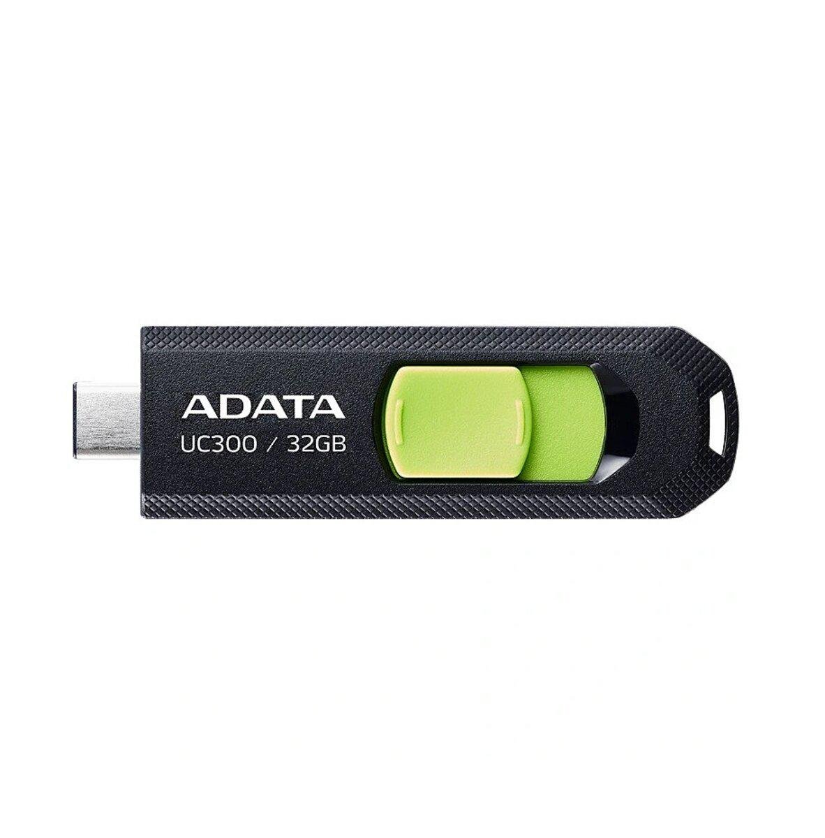 Флеш-пам'ять USB Adata USB 3.2 Gen1 32 Gb UC300 Type-C ACHO-UC300-32G-RBK/GN Black/Green (606276) - фото 1