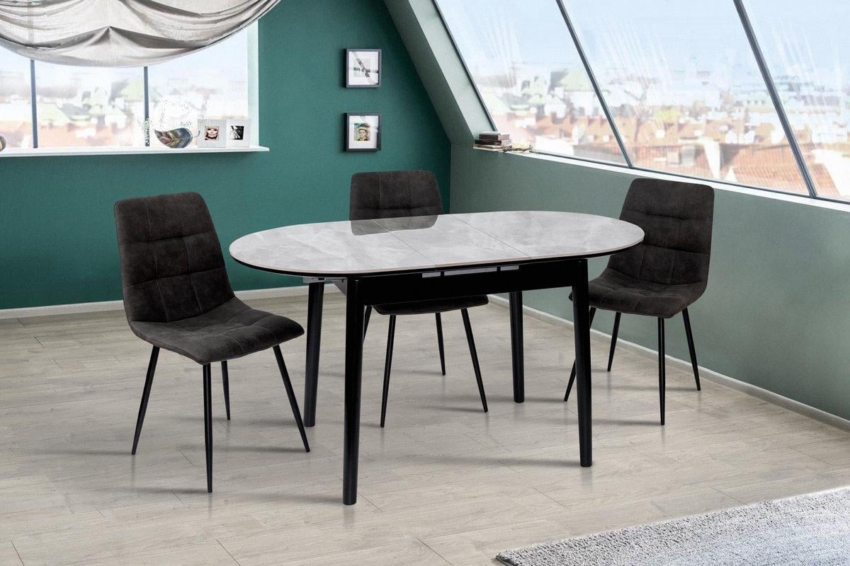 Стол обеденный Мікс Меблі Тітан XS-1309, 1100/1400х750 мм Черный/Керамика/Бетон - фото 2 Стол обеденный Мікс Меблі Тітан XS-1309, 1100/1400х750 мм Черный/Керамика/Бетон - фото 2