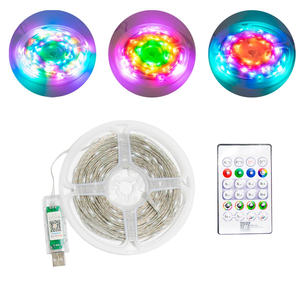 Світлодіодна стрічка APP з пультом 5 В 10 м (1010762-White) - фото 2 Світлодіодна стрічка APP з пультом 5 В 10 м (1010762-White) - фото 2