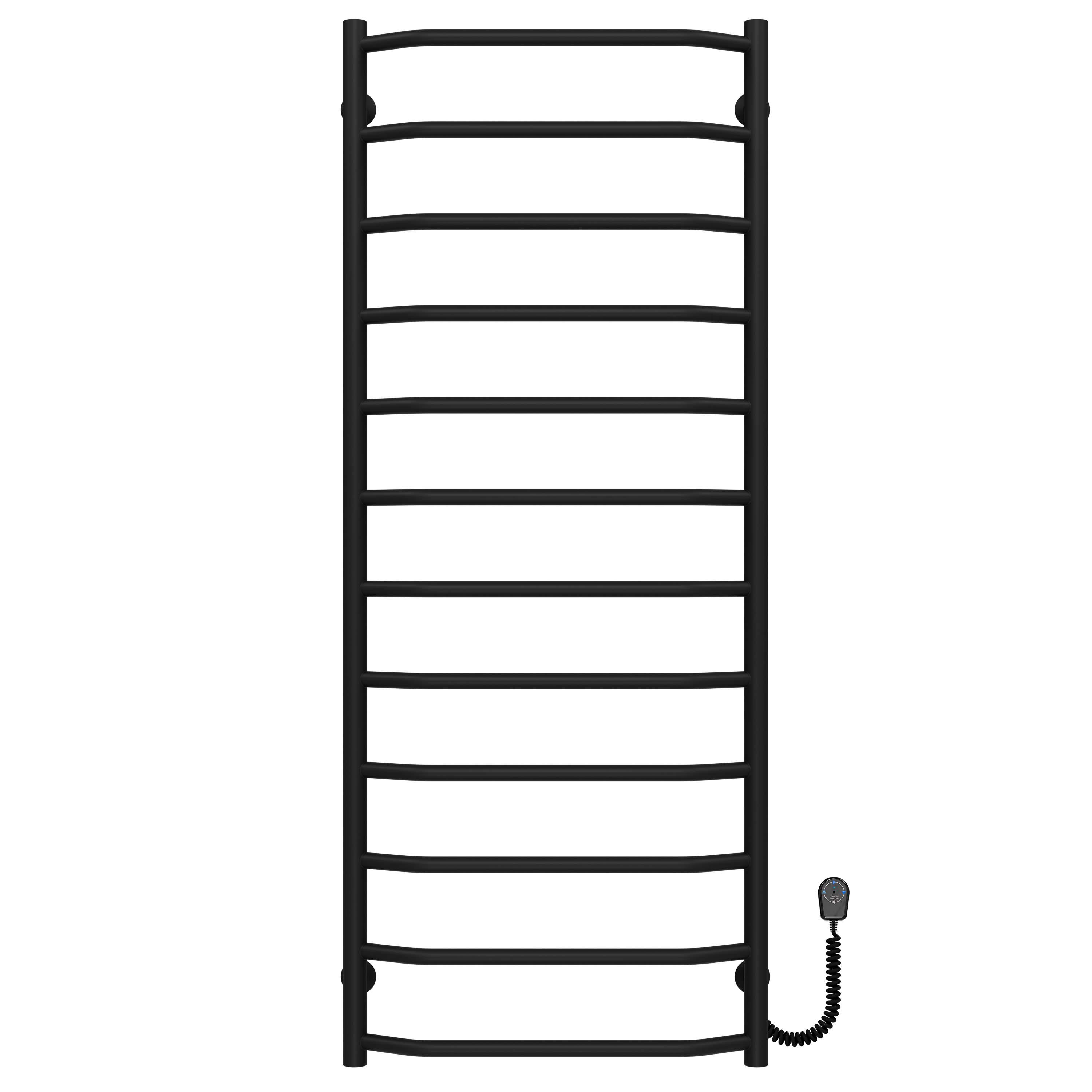 Полотенцесушитель электрический Deffi Трапеция П12 EF16 правое подключение нержавеющая сталь 500х1300 мм Черный (C.TR.130.50.12.EBR5)