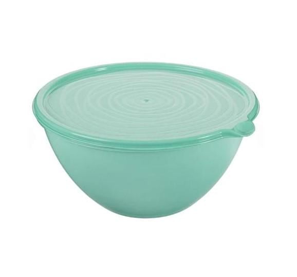 Миска-салатница с крышкой Bon Appetit Stenson PB-119 пластиковая 4 л 27,5x27,5x13 см Бирюзовый (00fed920)