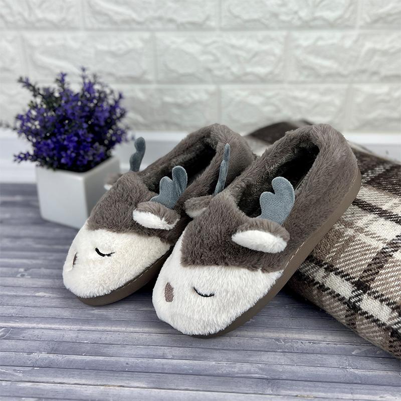 Домашні тапочки жіночі Jomix Е-000245 Олені із закритою пятою 23,5 см p. 37 Коричневий (24739149) - фото 2 Домашні тапочки жіночі Jomix Е-000245 Олені із закритою пятою 23,5 см p. 37 Коричневий (24739149) - фото 2