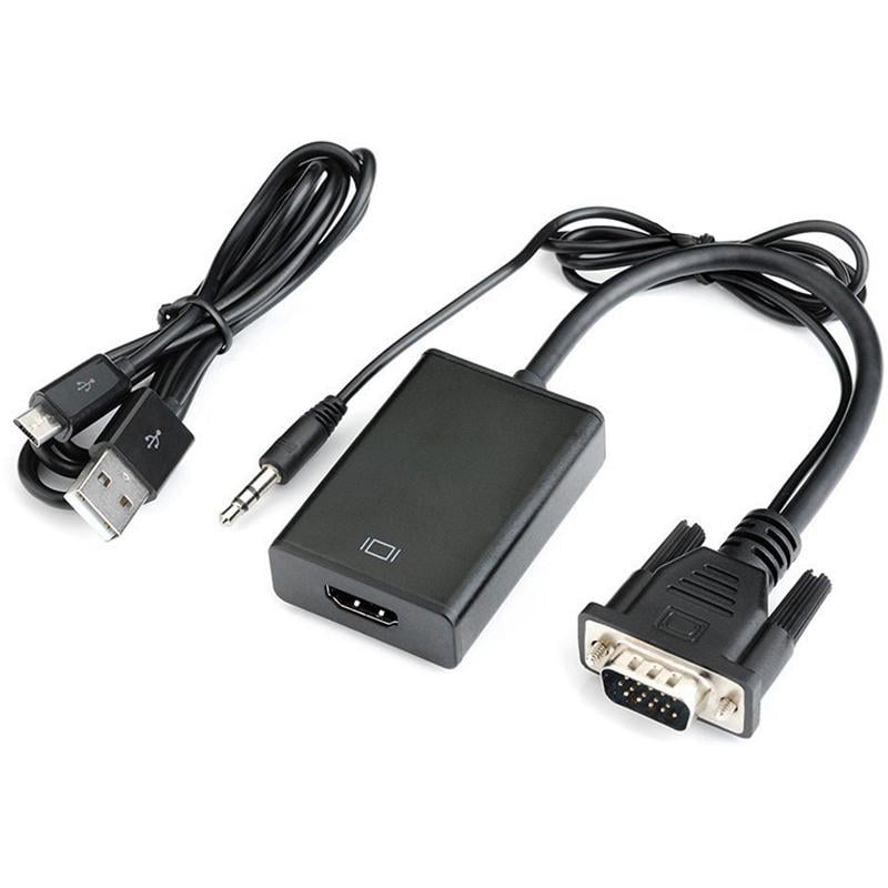 Перехідник-конвертер 4Sport VGA - HDMI 0,2 м Black (CC-VATHA-B)