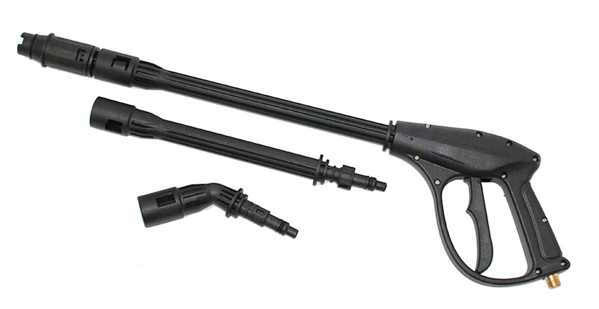 Пістолет автомийки високого тиску пластиковий 3 насадки клямка d різьблення 14 мм (авм146)