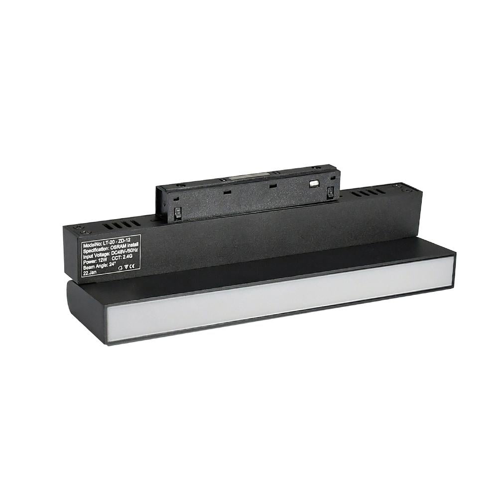 Світильник трековий магнітний поворотний OL27 12W 3000K Чорний (29502608) Світильник трековий магнітний поворотний OL27 12W 3000K Чорний (29502608)