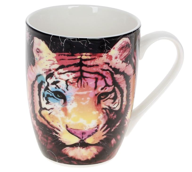 Кружка фарфоровая BonaDi Тигр 380 мл (K017)