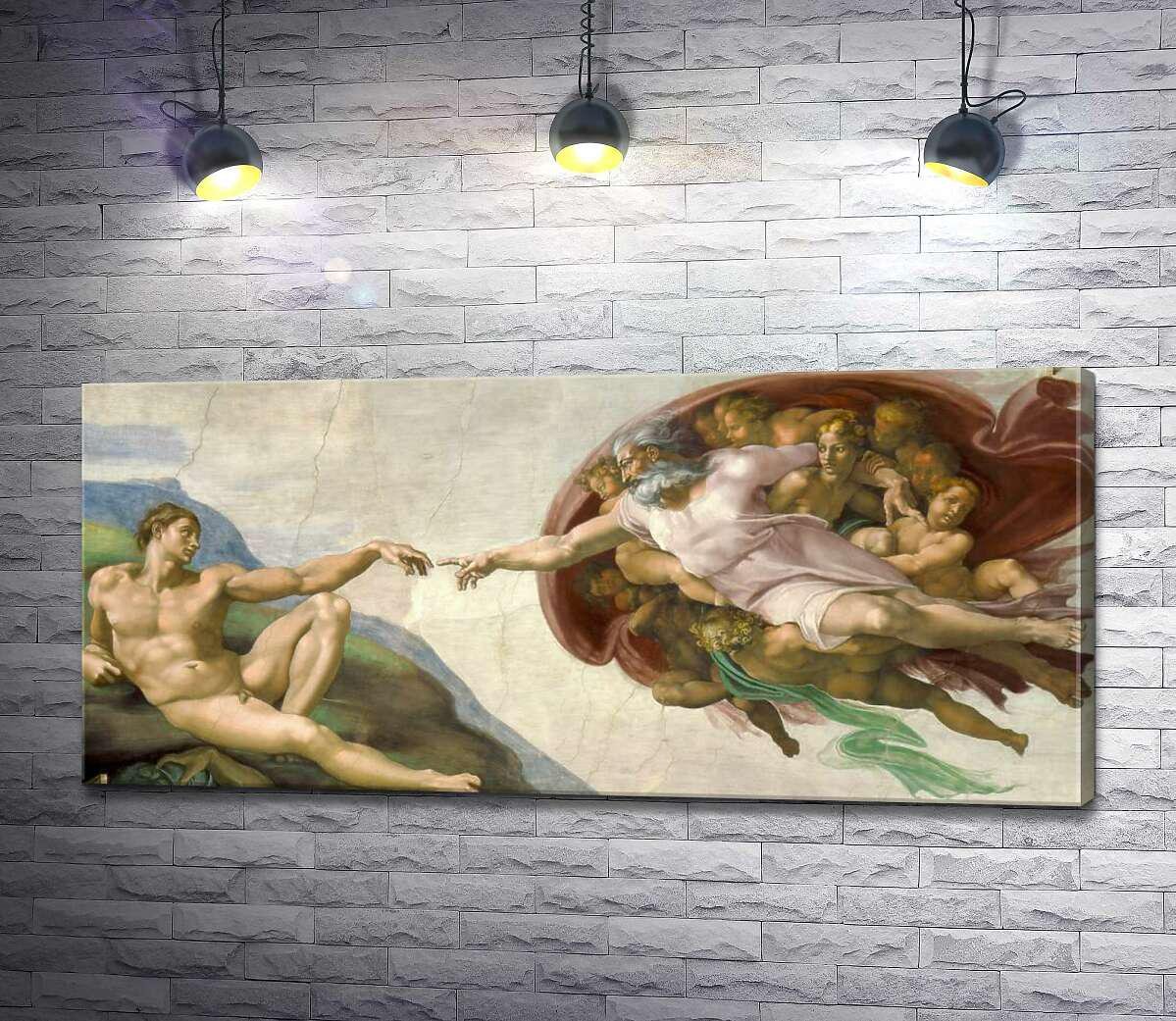 Картина ArtPoster Сотворение Адама La creazione di Adamo 130x59 см Модуль №1 (003927) Картина ArtPoster Сотворение Адама La creazione di Adamo 130x59 см Модуль №1 (003927)