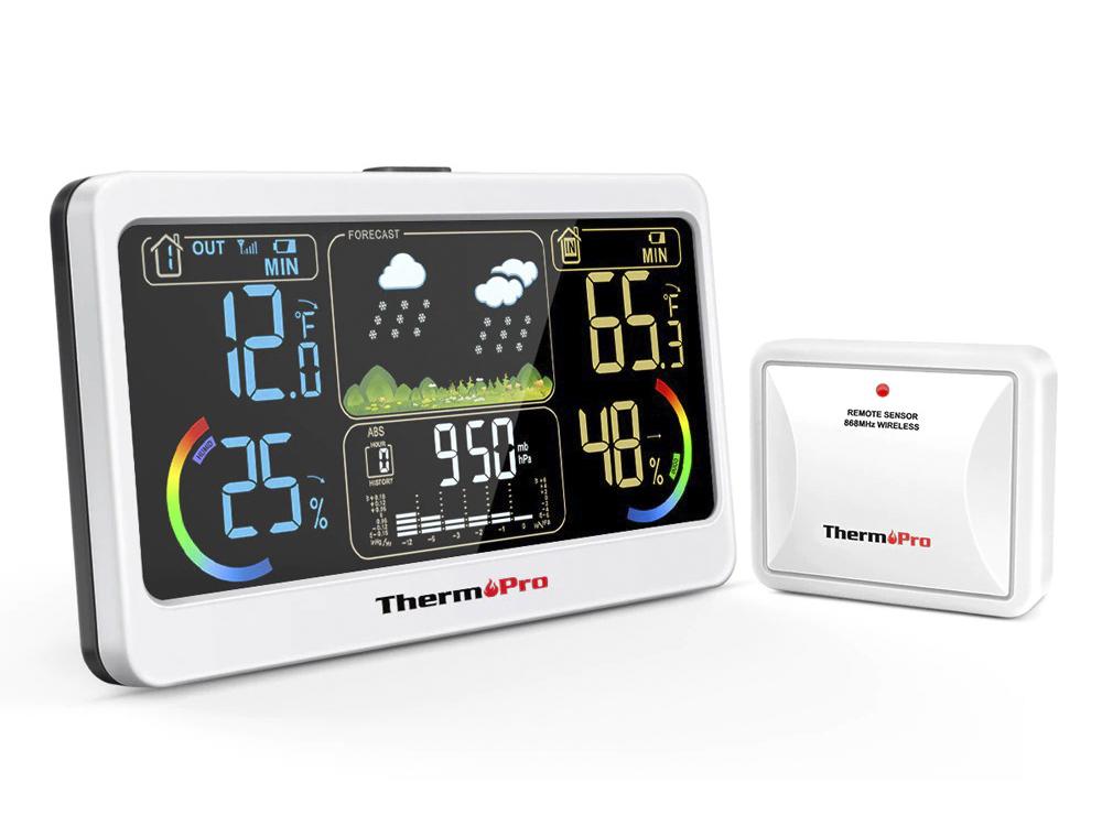 Метеостанция Термометр гигрометр ThermoPro TP68C 150 м с подсветкой с выносным датчиком