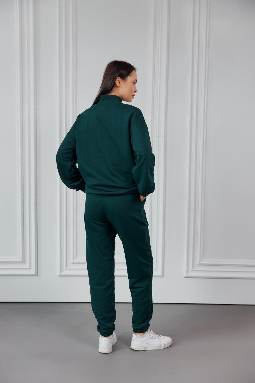 Костюм спортивный женский М148.3 3-х нитка XL Изумрудный (165-1-63) - фото 4 Костюм спортивный женский М148.3 3-х нитка XL Изумрудный (165-1-63) - фото 4