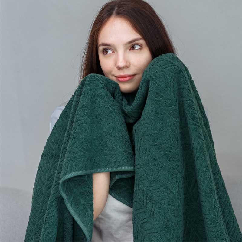 Рушник банний Lovely Svi Milano бавовна жаккард 70х140 см Зелений (701124) - фото 2