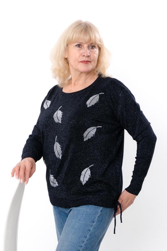 Джемпер жіночий батал Носи Своє р. 54/56 Чорний (18098) - фото 2 Джемпер жіночий батал Носи Своє р. 54/56 Чорний (18098) - фото 2