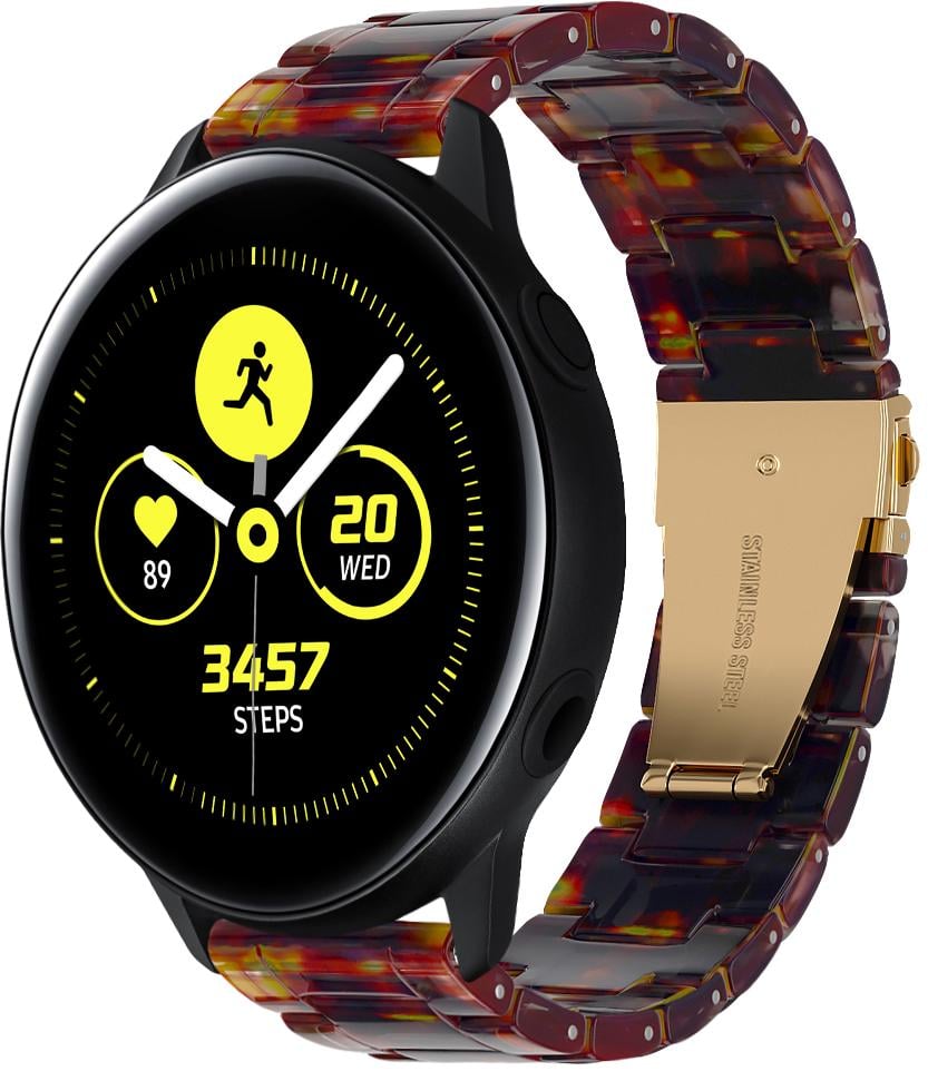 Ремінець із Cмоли Resin для Galaxy Watch Active Orange Black (28805-47)