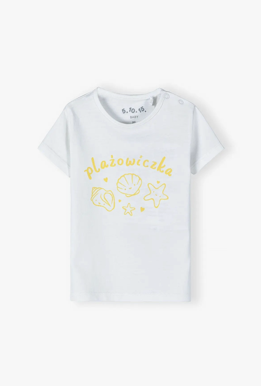 Футболка детская 5.10.15 Kids 6,4204 Ракушки 68 см Белый (3331109411683)