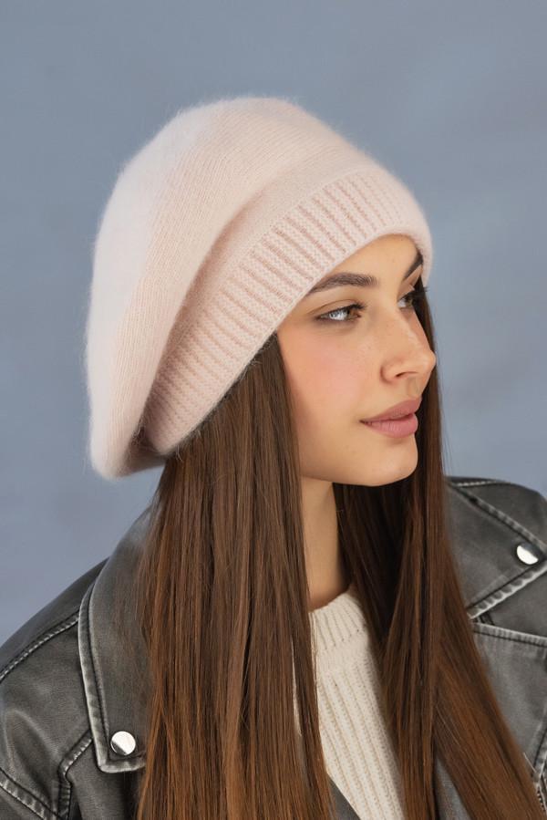 Берет на ножке Braxton Ализа женский Светло-пудровый (7234)
