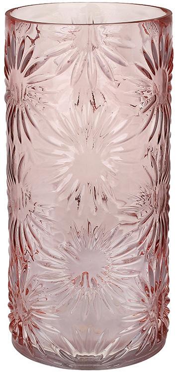 Ваза для цветов стеклянная Flowering Time ромашка 12х25 см Розовый