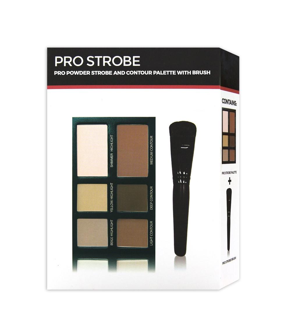 Палетка для скульптурування пудрова Freedom Makeup-Pro Powder Strobe Palette with Brush 15 г (301463) - фото 2