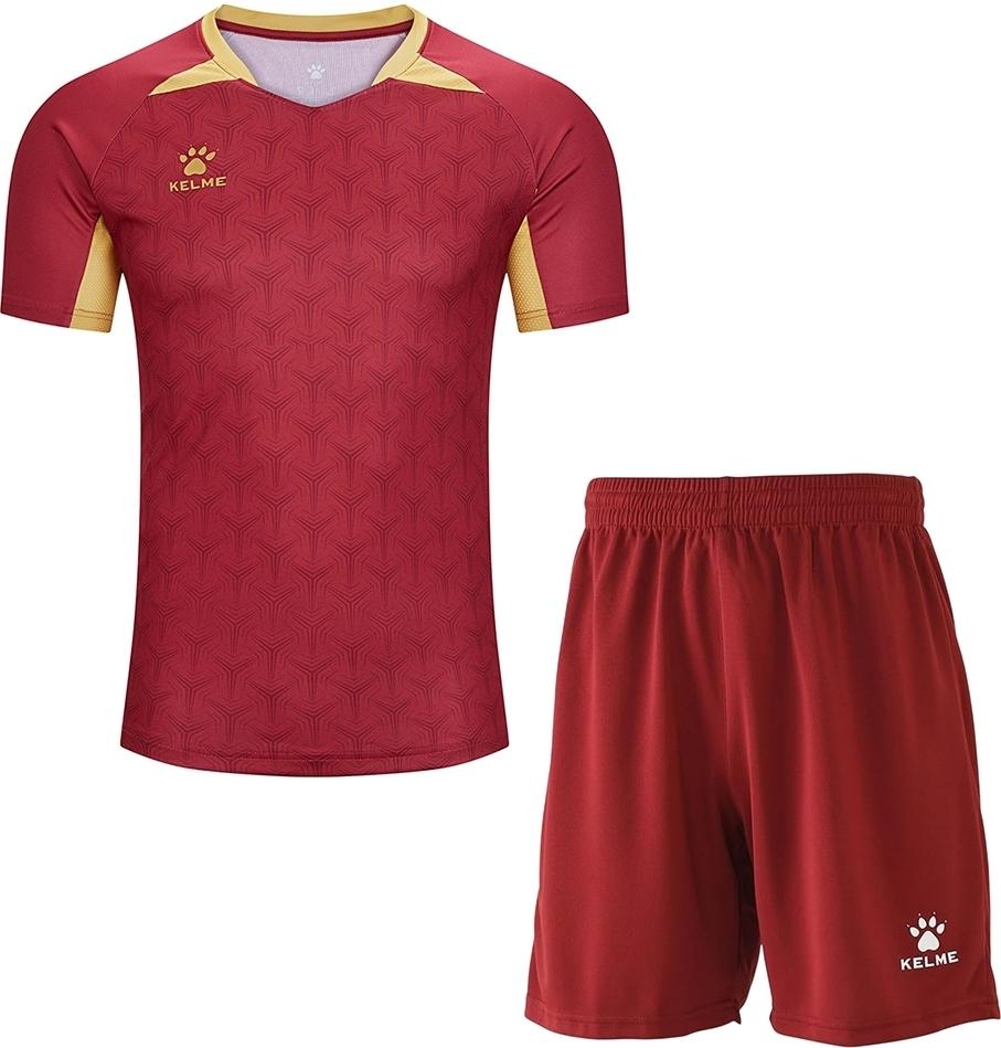 Комплект футбольной формы KELME VICTORY L Бордово-золотой (8351ZB1196.9609_8351ZB1143.9691)