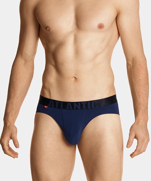Трусы мужские спорт Atlantic MP-1570 пим хлопок S Темно-синий (MP-1570SGRA)