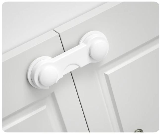 Замок-крючок на мебель для шкафов и ящиков 5 шт. Белый (85328751) - фото 3 Замок-крючок на мебель для шкафов и ящиков 5 шт. Белый (85328751) - фото 3