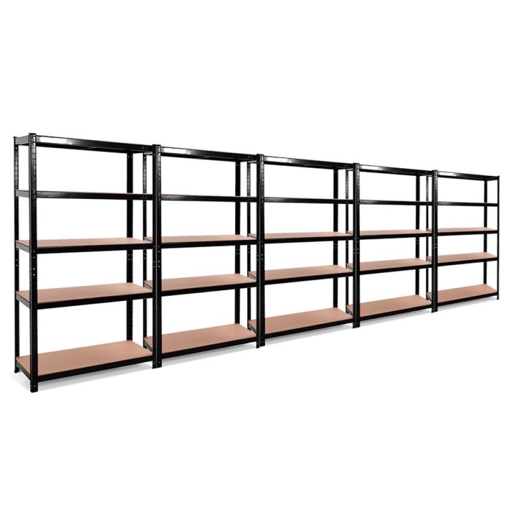 Комплект стеллажей SZ БОНА-26 180х90х40 см окрашенные на 5 полок из МДФ 5 шт. Черный (371911)