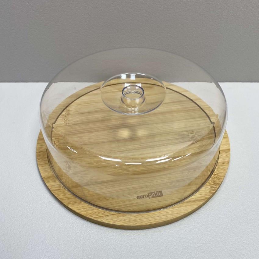 Тортовница бамбуковая с акриловой крышкой Eurogold 7016102488 28,5х28,5х9 см Тортовница бамбуковая с акриловой крышкой Eurogold 7016102488 28,5х28,5х9 см