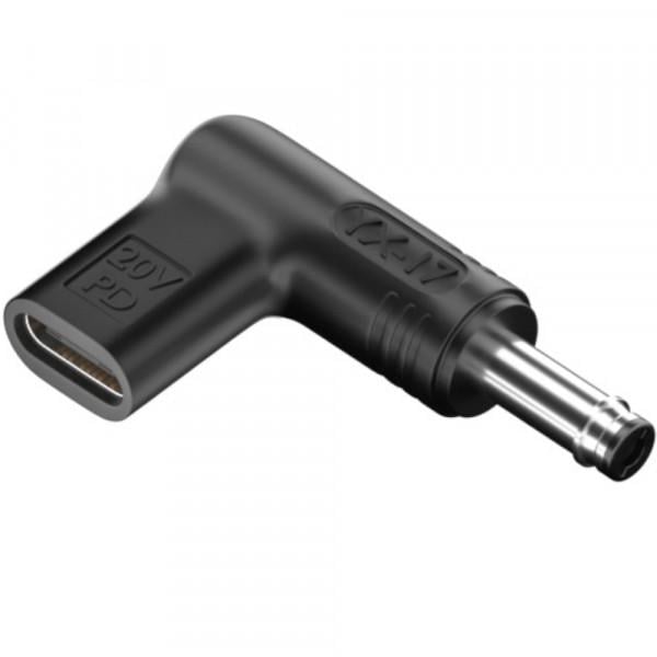 Перехідник для ноутбука 20 В Type-C to DC 4,8x1,7 мм (599678)