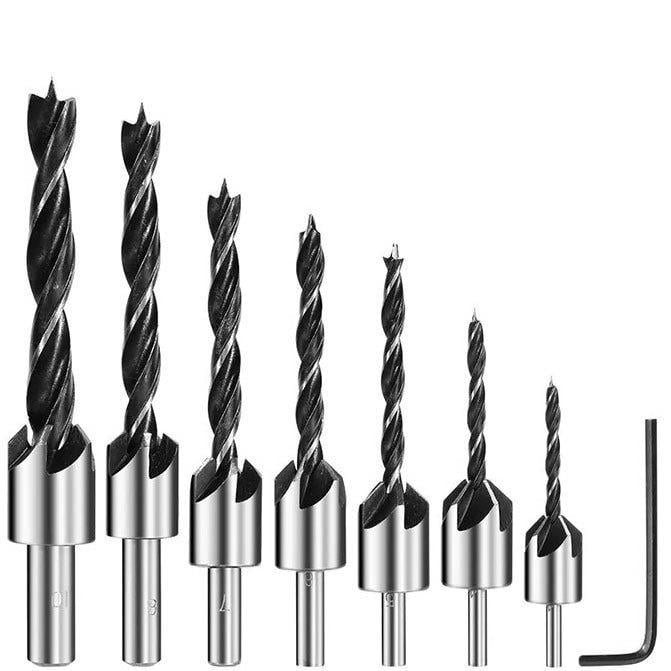 Набор сверл с зенкером 7 шт. (30365105)