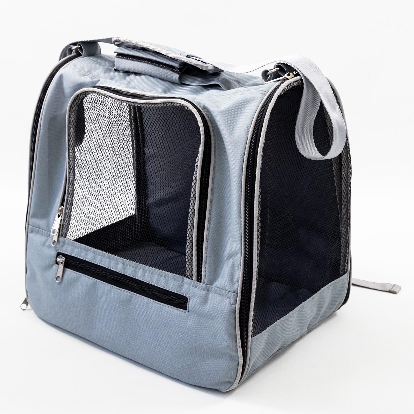 Рюкзак переноска для котов и собак Faina Torba Серый (21413) Рюкзак переноска для котов и собак Faina Torba Серый (21413)