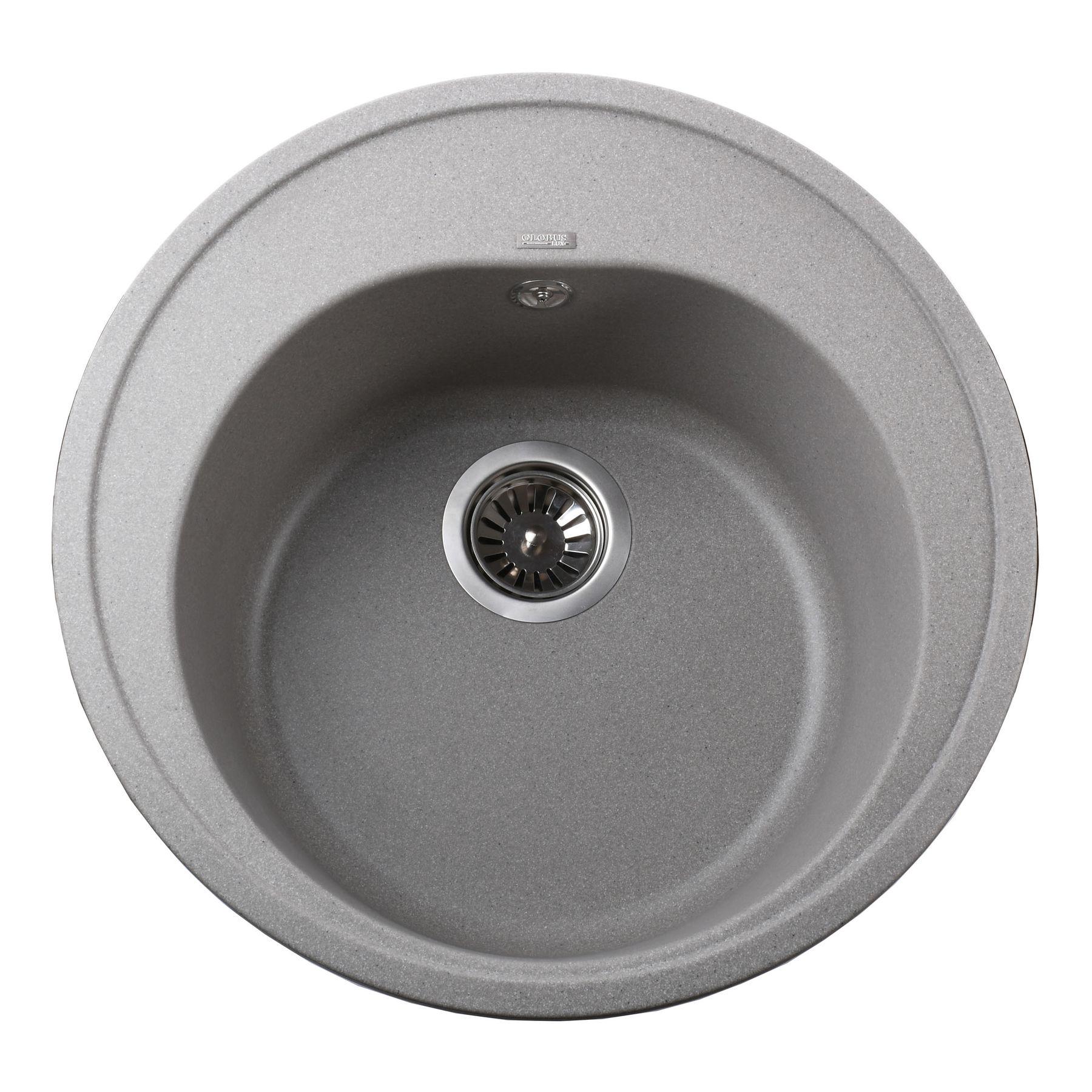 Гранітна мийка Globus Lux MARTIN 510 мм А0005 Сірий камiнь (000021893)
