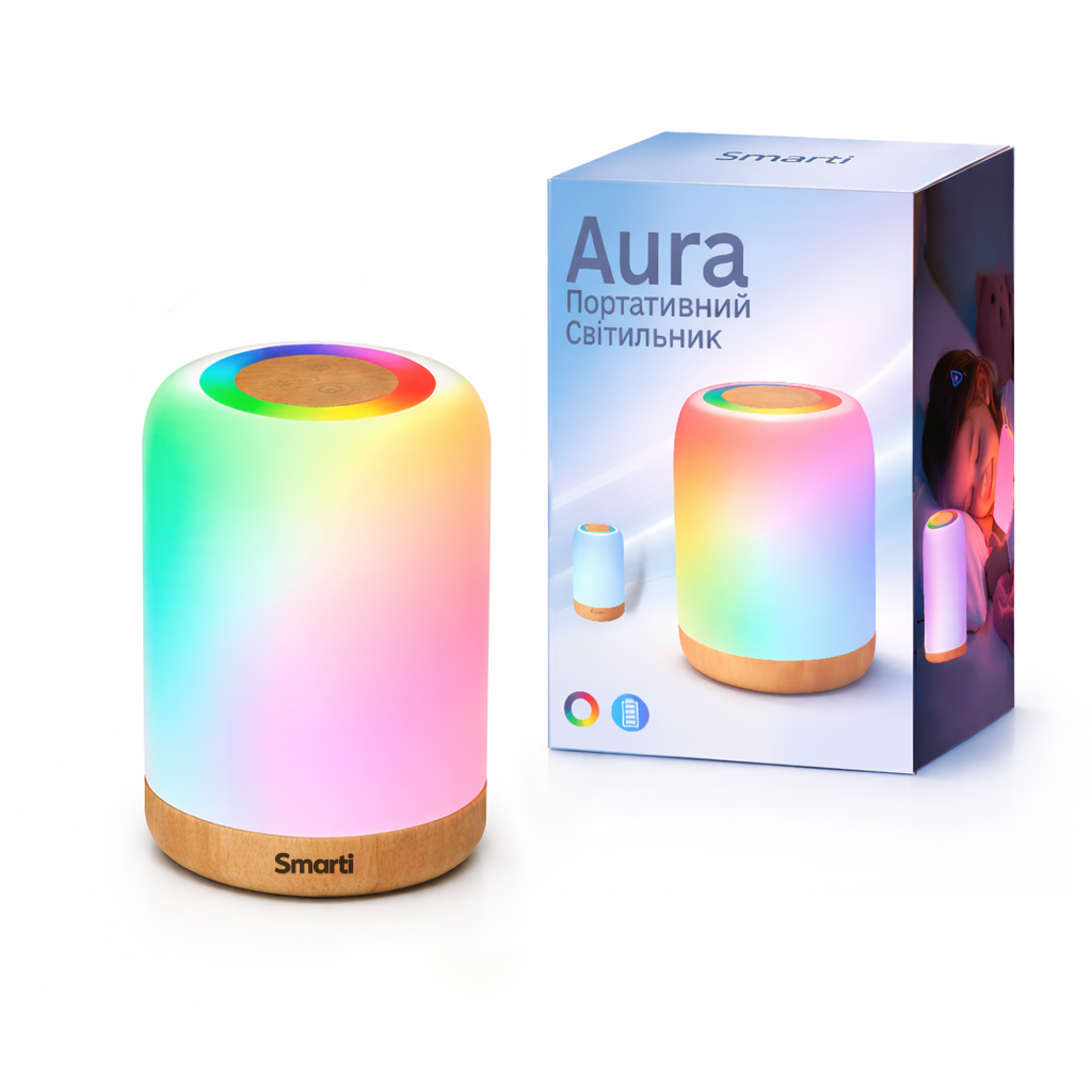 Ночник Smarti Aura RGB сенсорный/аккумуляторный/беспроводной (1483028700)